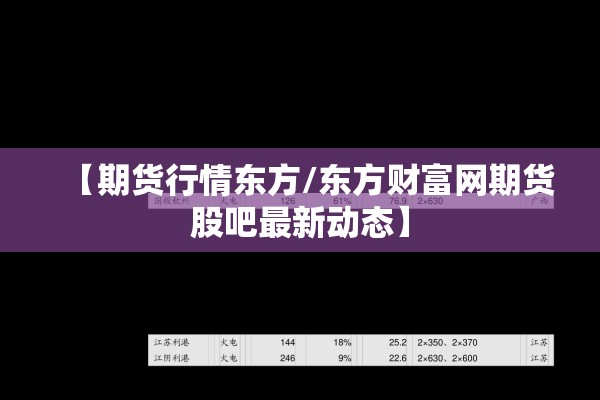【期货行情东方/东方财富网期货股吧最新动态】