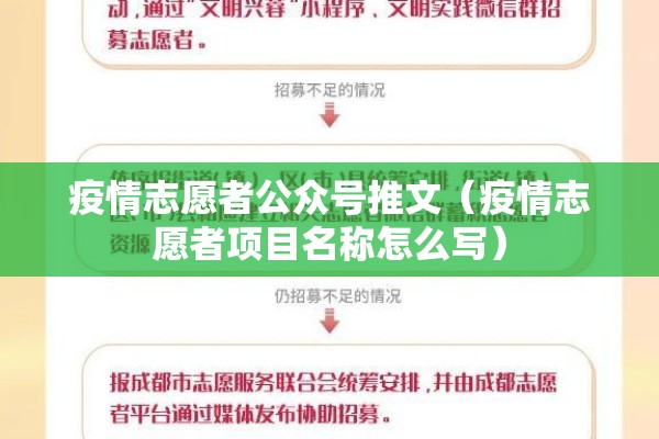 疫情志愿者公众号推文(疫情志愿者项目名称怎么写) 疫情志愿者公众号推文(疫情志愿者项目名称怎么写)