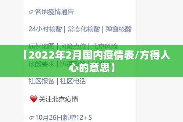 【2022年2月国内疫情表/方得人心的意思】
