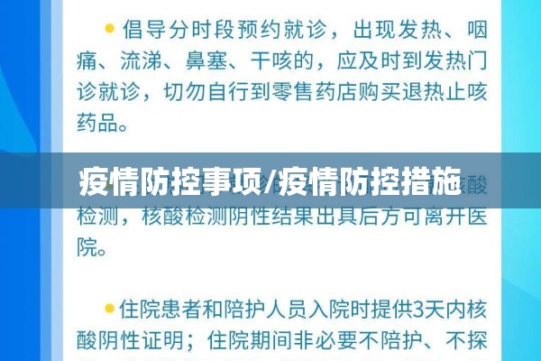 疫情防控事项/疫情防控措施