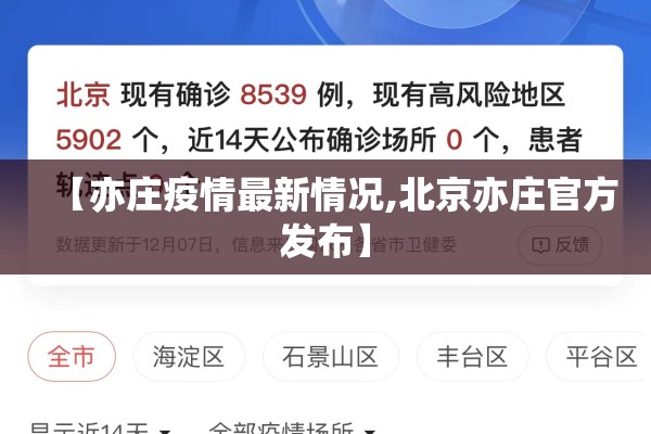 【亦庄疫情最新情况,北京亦庄官方发布】 【亦庄疫情最新情况,北京亦庄官方发布】