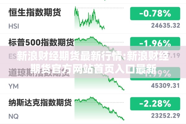 新浪财经期货最新行情:新浪财经期货官方网站首页入口最新