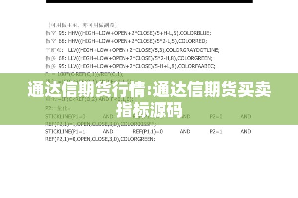 通达信期货行情:通达信期货买卖指标源码