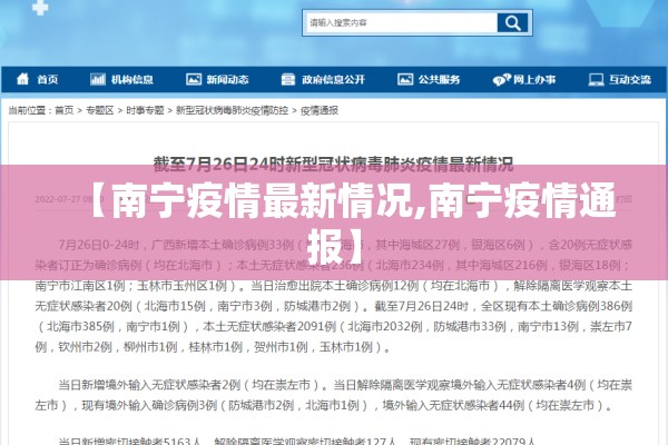 【南宁疫情最新情况,南宁疫情通报】