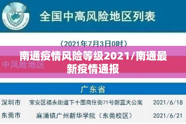 南通疫情风险等级2021/南通最新疫情通报 南通疫情风险等级2021/南通最新疫情通报