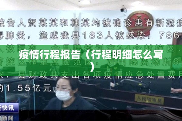 疫情行程报告（行程明细怎么写）