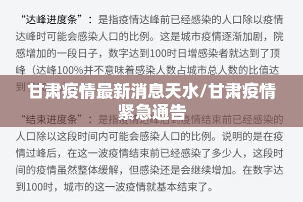 甘肃疫情最新消息天水/甘肃疫情紧急通告 甘肃疫情最新消息天水/甘肃疫情紧急通告