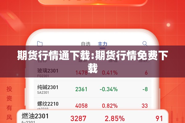 期货行情通下载:期货行情免费下载
