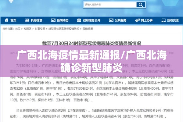 广西北海疫情最新通报/广西北海确诊新型肺炎