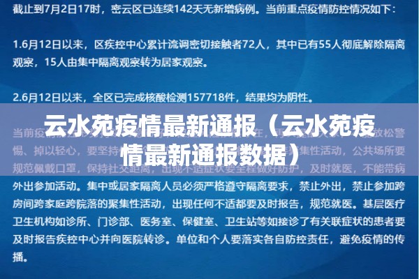 云水苑疫情最新通报（云水苑疫情最新通报数据）