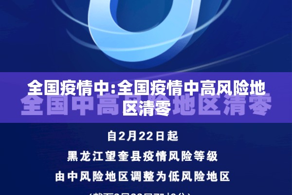 全国疫情中:全国疫情中高风险地区清零 全国疫情中:全国疫情中高风险地区清零