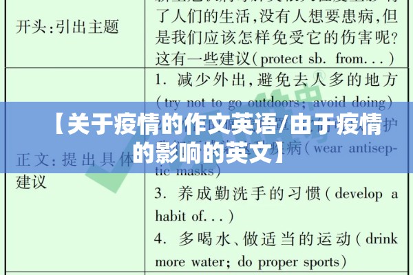 【关于疫情的作文英语/由于疫情的影响的英文】