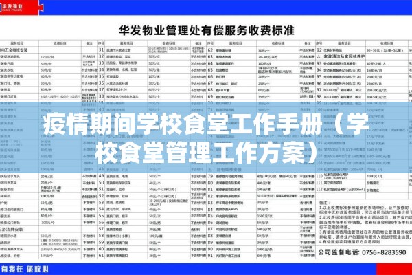 疫情期间学校食堂工作手册(学校食堂管理工作方案) 疫情期间学校食堂工作手册(学校食堂管理工作方案)