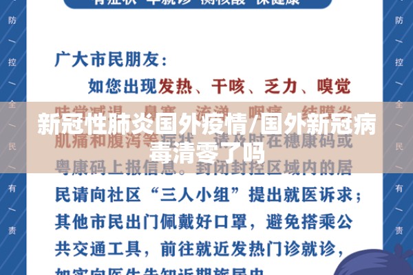 新冠性肺炎国外疫情/国外新冠病毒清零了吗