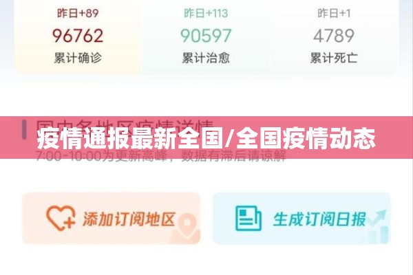 疫情通报最新全国/全国疫情动态