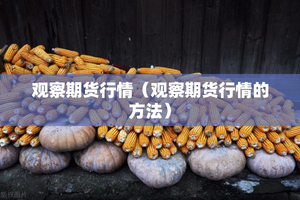 观察期货行情(观察期货行情的方法) 观察期货行情(观察期货行情的方法)