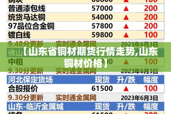 【山东省铜材期货行情走势,山东铜材价格】