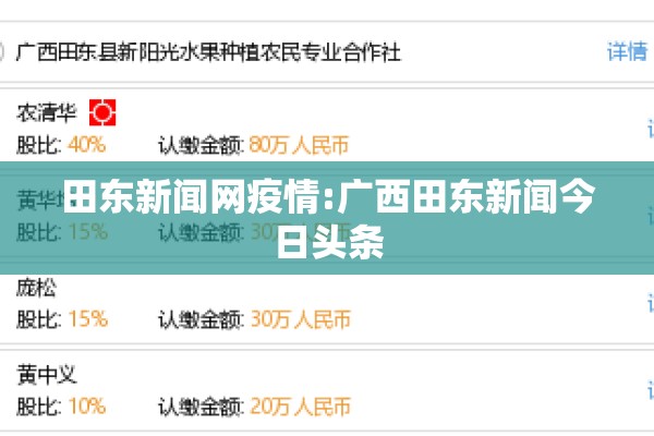 田东新闻网疫情:广西田东新闻今日头条 田东新闻网疫情:广西田东新闻今日头条