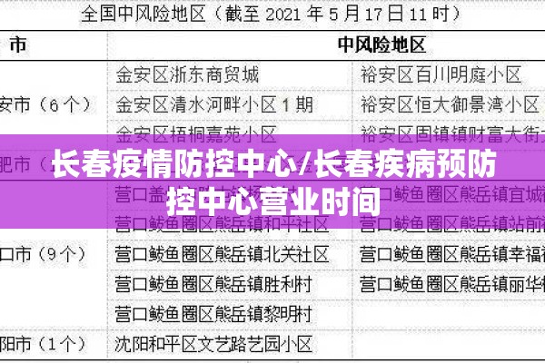 长春疫情防控中心/长春疾病预防控中心营业时间 长春疫情防控中心/长春疾病预防控中心营业时间