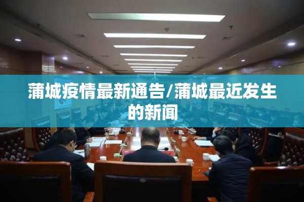 蒲城疫情最新通告/蒲城最近发生的新闻