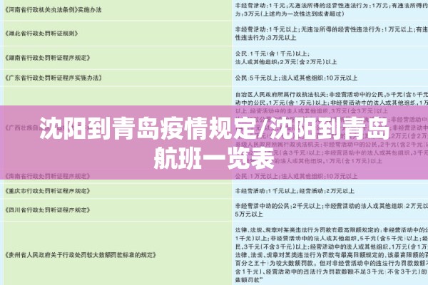 沈阳到青岛疫情规定/沈阳到青岛航班一览表 沈阳到青岛疫情规定/沈阳到青岛航班一览表
