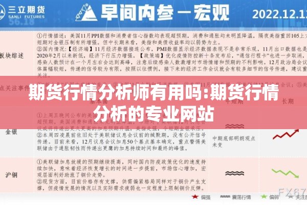 期货行情分析师有用吗:期货行情分析的专业网站 期货行情分析师有用吗:期货行情分析的专业网站