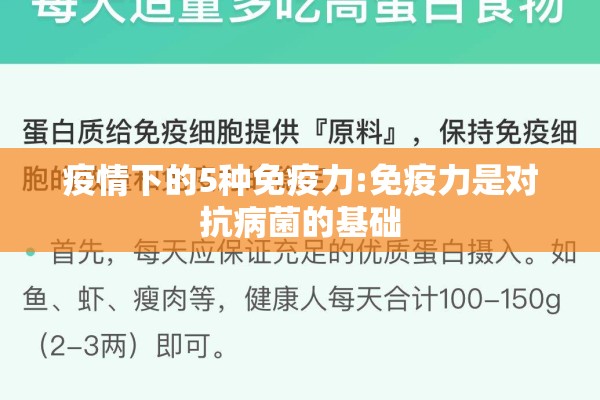 疫情下的5种免疫力:免疫力是对抗病菌的基础 疫情下的5种免疫力:免疫力是对抗病菌的基础
