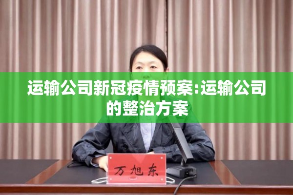 运输公司新冠疫情预案:运输公司的整治方案 运输公司新冠疫情预案:运输公司的整治方案