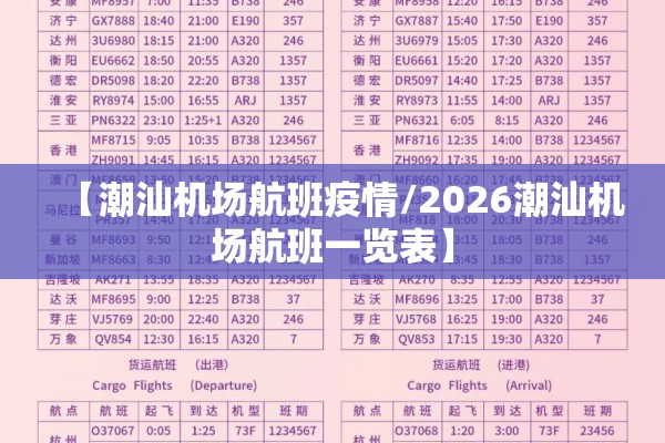 【潮汕机场航班疫情/2026潮汕机场航班一览表】 【潮汕机场航班疫情/2026潮汕机场航班一览表】