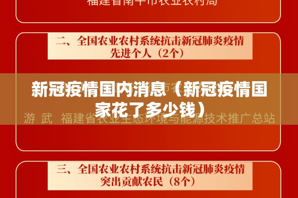 新冠疫情国内消息（新冠疫情国家花了多少钱）