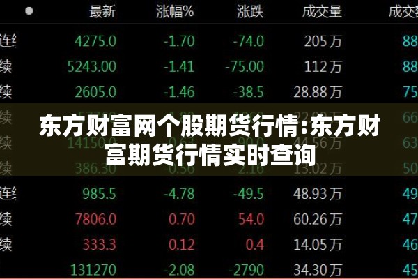 东方财富网个股期货行情:东方财富期货行情实时查询 东方财富网个股期货行情:东方财富期货行情实时查询