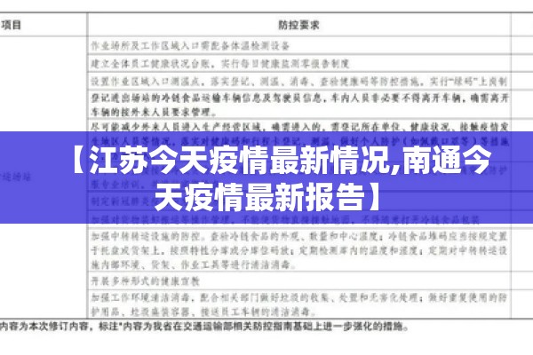 【江苏今天疫情最新情况,南通今天疫情最新报告】
